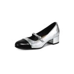 Dames Bandpump Combi Leer/Imitatieleer | Pumps Damesschoenen Dames