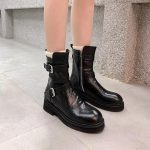 Dames Biker Boots Leer Met Effect | Enkellaarsjes Damesschoenen Dames