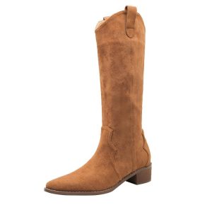 Dames Cowboy Boots Glad Leer | Enkellaarsjes Damesschoenen Dames