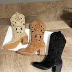 Dames Cowboy Boots Glad Leer | Enkellaarsjes Damesschoenen Dames