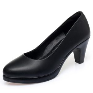 Dames Pump Op Plateauzool Glad Leer | Pumps Damesschoenen Dames