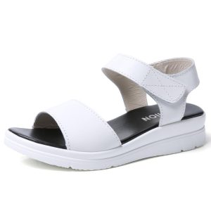 Dames Sandal Met Riempjes Leer Met Effect | Sandalen Damesschoenen Dames