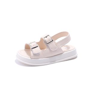 Dames Sandale Met Plateauzool Glad Leer | Sandalen Damesschoenen Dames