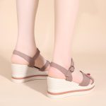 Dames Sandale Met Plateauzool Suède | Sandalen Damesschoenen Dames