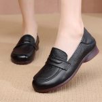 Dames Slip-On Leer Met Effect | Lage schoenen Damesschoenen Dames