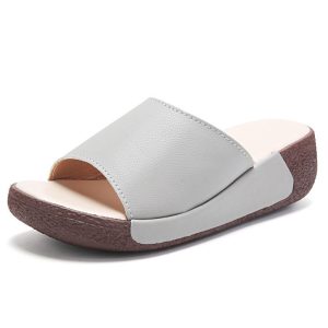 Dames Slipper Glad Leer | Sandalen Damesschoenen Dames