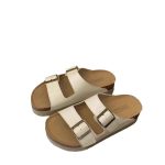 Dames Slipper Materiaalcombi Leer | Sandalen Damesschoenen Dames